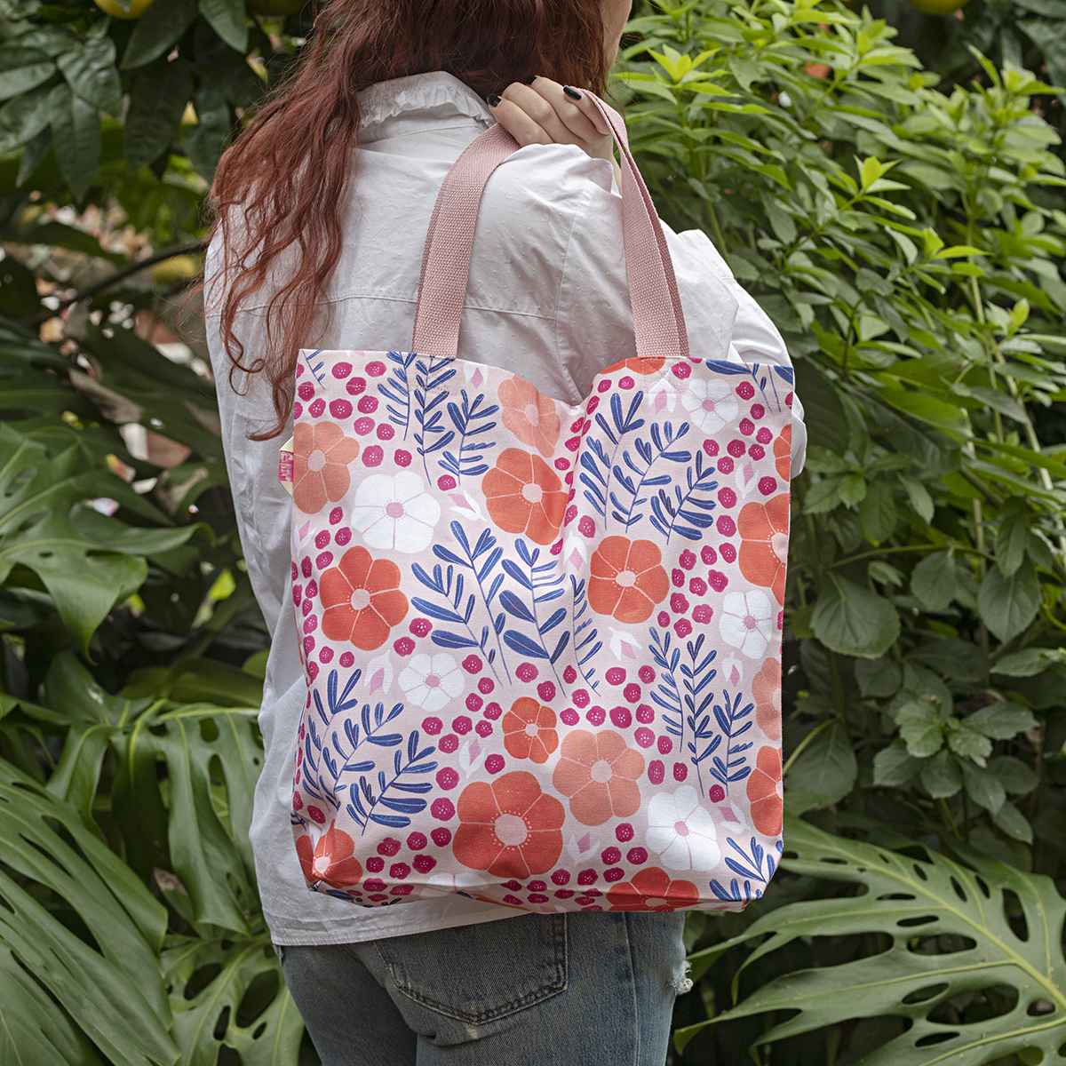 Coral Summer Delight Canvas Bag - Melanie Miles Design & Illustration