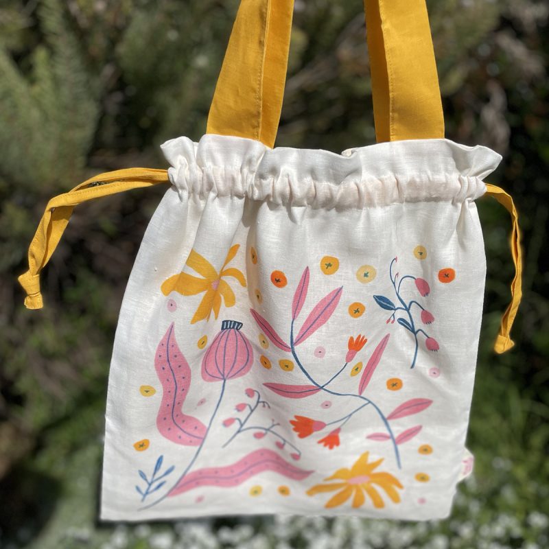 Melanie Miles_Sunburst Drawstring bag_Outdoors